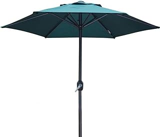 Xytton Sombrilla con un diámetro de Ø2m, con Bordes y manivelas, sombrilla Exterior, sombrilla, Mesa y sillas Rectas, Cantina de Bar, sombrilla Exterior, sombrilla balcón terraza,Verde