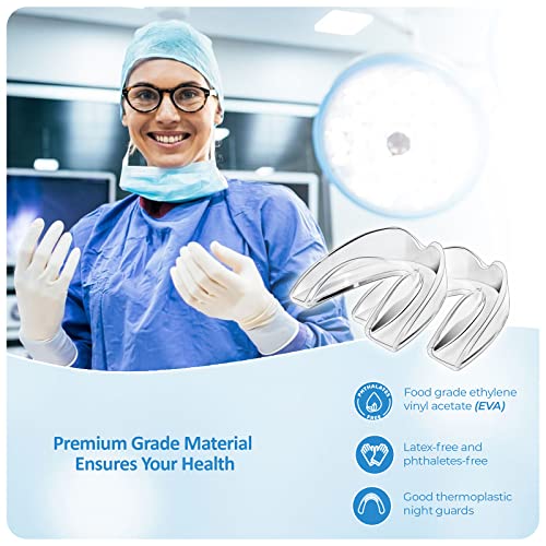 Mouth Guard For Clenching Teeth At Night, Moldable Night Guards For Teeth Grinding, Custom Mouth Guard For Grinding Teeth, Bruxism, And Whitening Tray (New Version, 4 Pack & Two Sizes) #TOP1