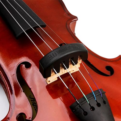 Daconovo 4 peças de violino de borracha mudo silenciador de violino conjunto de quatro peças 2 peças