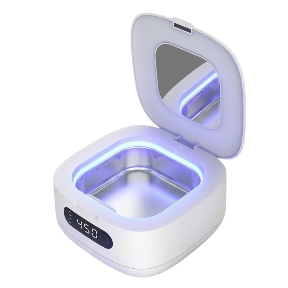 Original Klenopod UV Ultrasonic Pod for Dentures, Retainers, Aligners, Large Tank, Portable, Travel Friendly, USB-C Charging