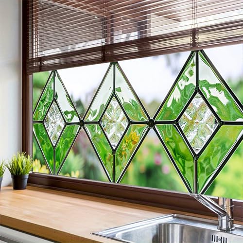 Vinilo decorativo para ventana con diseño verde 39.3x17.7 pulgadas miniatura 4