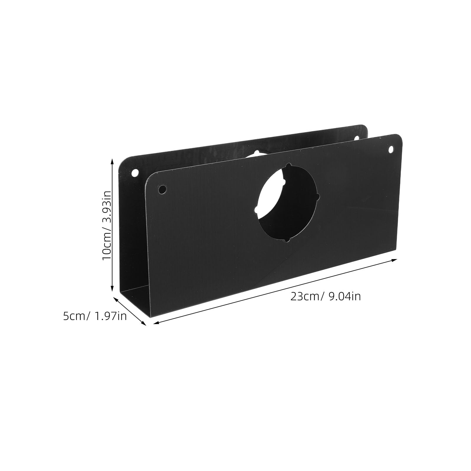 NUOBESTY Plaque de Renfort Serrure Porte Acier Inoxydable Noir 23x10 Cm pour Porte Épaisseur 42-46 Mm avec Pêne Dormant 60 Mm Protection Loquet Réparation Sécurisée Plaques de Sécurité