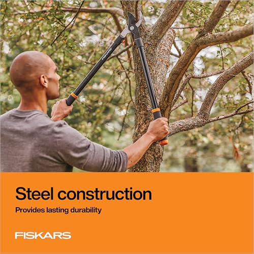 Image of Fiskars 28 inch Loppers for Tree Trimming, Heavy Duty, Rust-Resistant Sharp Bypass Steel Blade Loppers, Branch Cutter up to 1.5 inch Diameter Cut Capacity, Shock-Absorbing Handle, Garden Tools