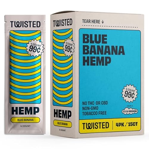 Twisted Hemp Wraps Natural Cigarette Rolling Papers Display