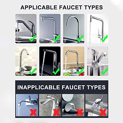 Torneira de torneira giratória 360 ° Extender torneira de água à prova de respingos Pulverizador de