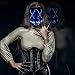 SUNREEK Halloween Scary Mask, Halloween Cosplay Led Costume Mask EL Wire Light...