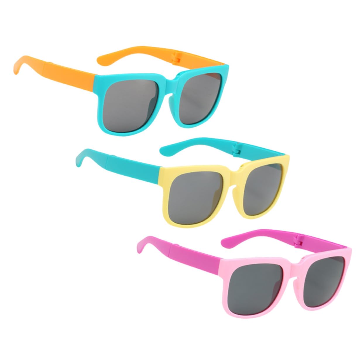 Holibanna Children's Folding Sunglasses Boys Girls Sunglasses Bulk Pack Polarized Boys and Girls for Beach Parties