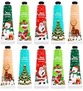 Christmas Hand Cream Set For Women, 10 Pack Mini Hand Lotion Travel Size Bulk For Dry Cracked Han...