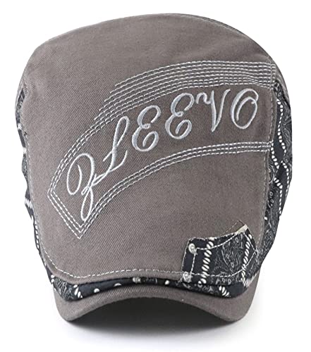 Seaur Men Beret Hat Adjustable Newsboy Cap Classic Newsboy Hat Vintage Duckbill Cap Gatsby Cap Lvy Irish Hat Print Flat Cap Hunting Cap Driving Hat - Grey #TOP2