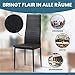 Albatros 2551MILANO Set de 4 sillas de Comedor, Negro
