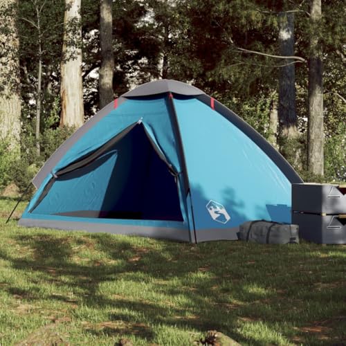 Juroupi Kuppel-Campingzelt 4 Personen Camping Zelt Camping Tent Camping ZubehöR Zelt Blau Wasserdicht - 94763
