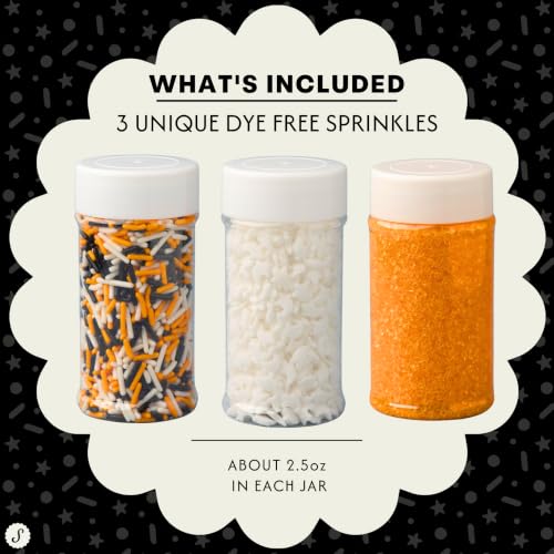 Image of Sweets Indeed Dye Free Sprinkles, Edible Sprinkle Mix, Perfect for Cake Decorations, Baking, Ice Cream, Cookies, Cupcake Topper For Birthday