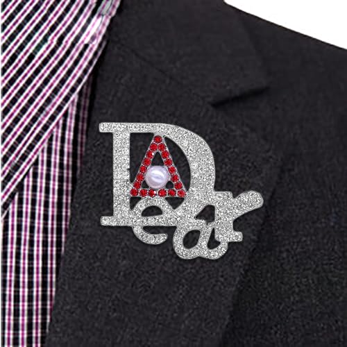 Image of Red Soror Greek Member Gifts Sorority Letter Metal Dear Pin Triangle Broach Lady Jewelry