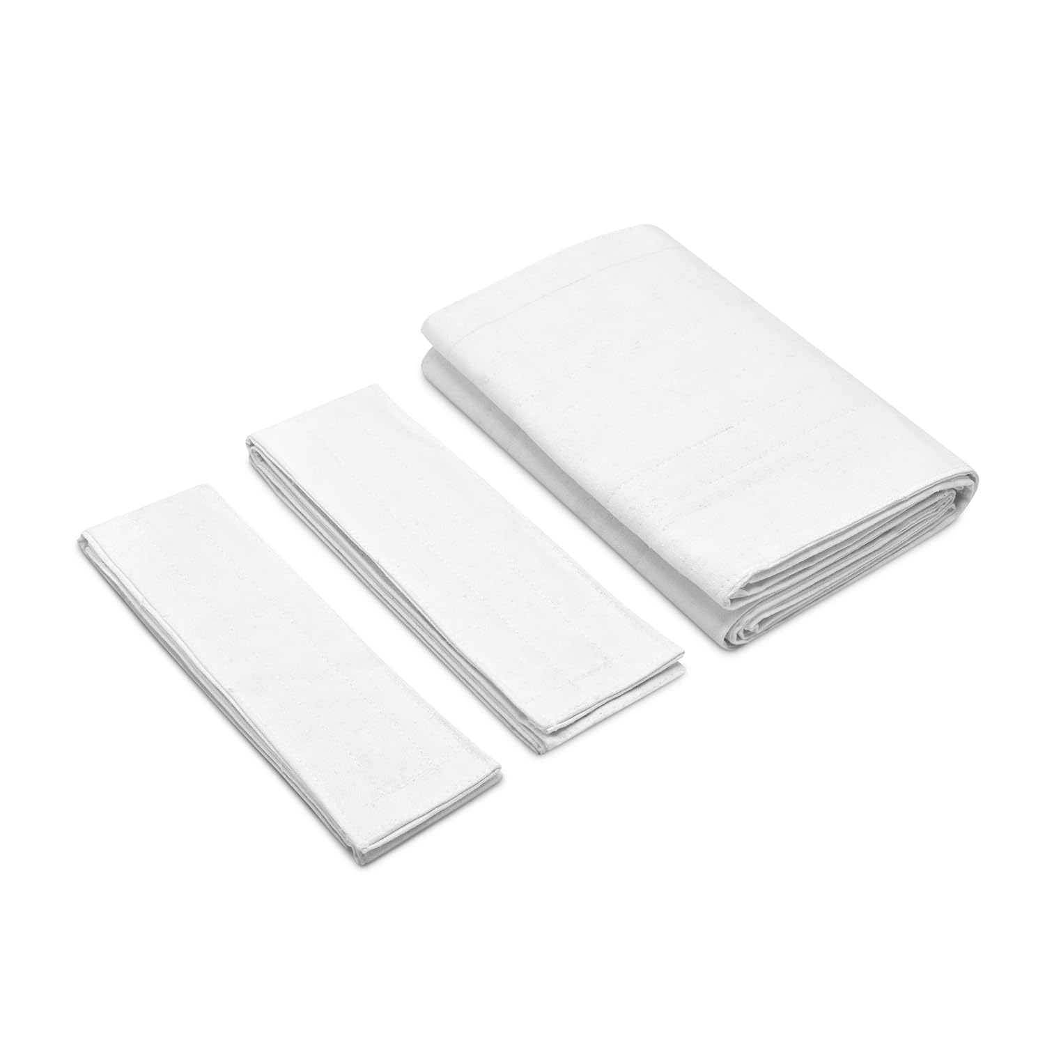 Satopradhan Natural Cotton Wet Pack (Medium Size) – Cotton Patti for Abdomen Detox & Stomach Pain Relief | Set of 3 Folded & Stitched Strips with Velcro | Ideal for Satvik Living & Holistic Healing-image-3