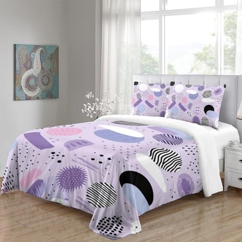 Housse de couette fermeture éclair douce en microfibre violette - 5