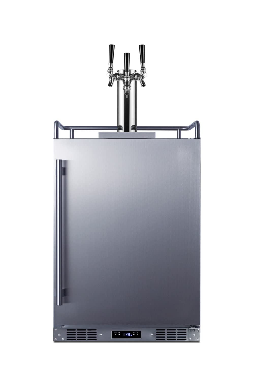 Summit Appliance Sbc683ostriple 24" Wide Built-In Outdoor Beer Kegerator, 5.6 Cu.Ft Interior, Weatherproof, Automatic Defrost, Digital Thermostat, Tap Cool System, Adjustable Shelves, 4 Casters on Fridge.com - View 4