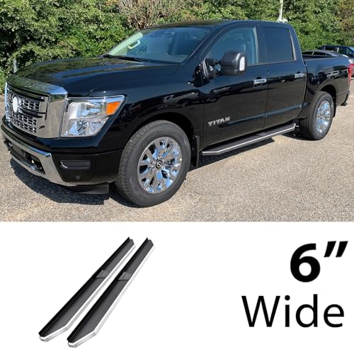 Estribos HD Ridez Flat Style 6 pulgadas pulidos compatible Nissan Frontier miniatura 2