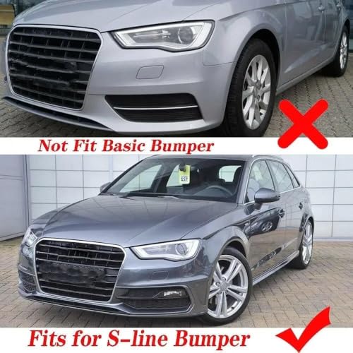 Calandre avant noire pour Audi A3 S3 et S-Line de 2013 à 2017 - 5