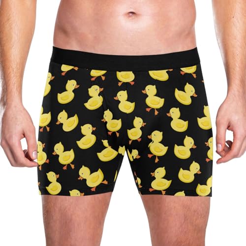 Men's Boxer Briefs Novelty Soft and Breathable with Fly Cute Yellow Duck Underwear for Men2