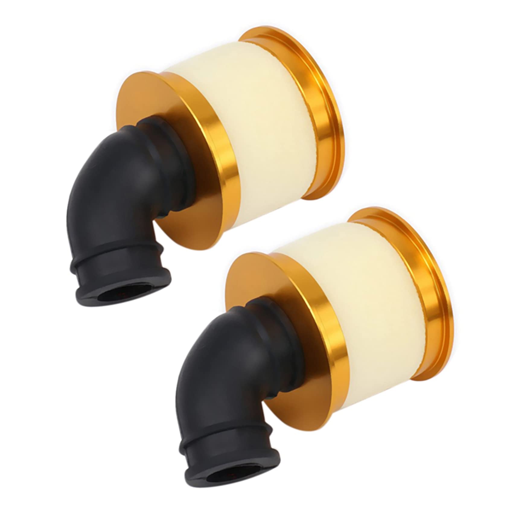 Boerunid 2X Air Filter Sponge Open Alloy Aluminum 04104 for 1/10 RC Hobby Model Nitro Car,Gold