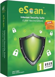 eScan AV Internet Security Suite (Cyber Vaccine Edition) 1 User | 3 Year - Advanced web protection feature : automatically... Price In India