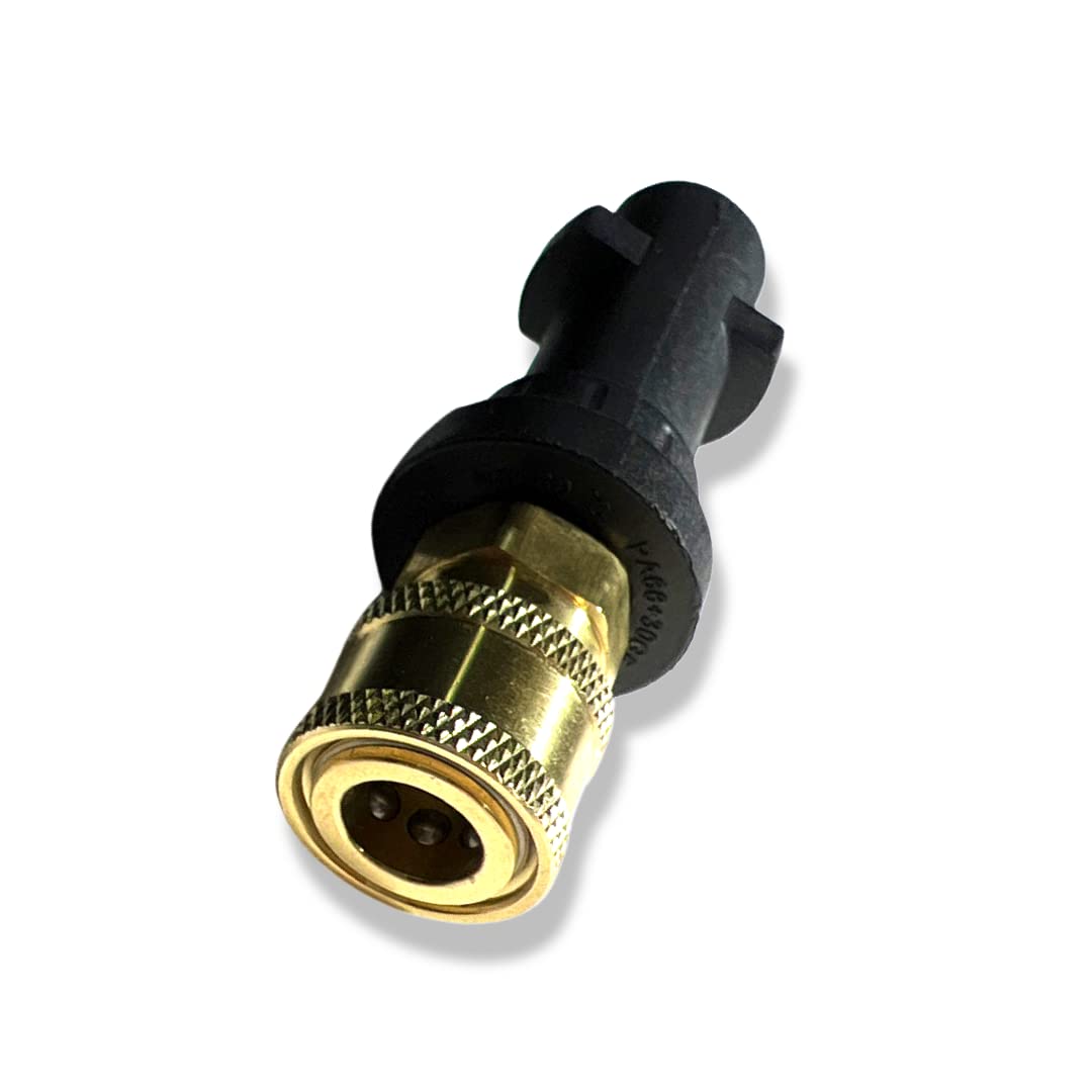 M&M Smartek Attacco rapido a baionetta da 1/4" per idropulitrici come - compatibile con Karcher K2 - K7 Ottone per lancia schiuma, ugello schiuma ad alta pressione