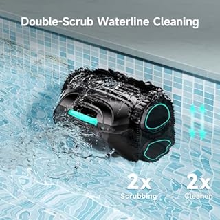 (2026 Upgrade) WYBOT C1 Pool Robot Vacuum for Inground Pools, 4-in-1 Cordless Robotic Pool Cleaner for Above Ground Pools up to 1,614 Sq.ft, Wall & Waterline Cleaning, 150-Min Runtime, APP Control