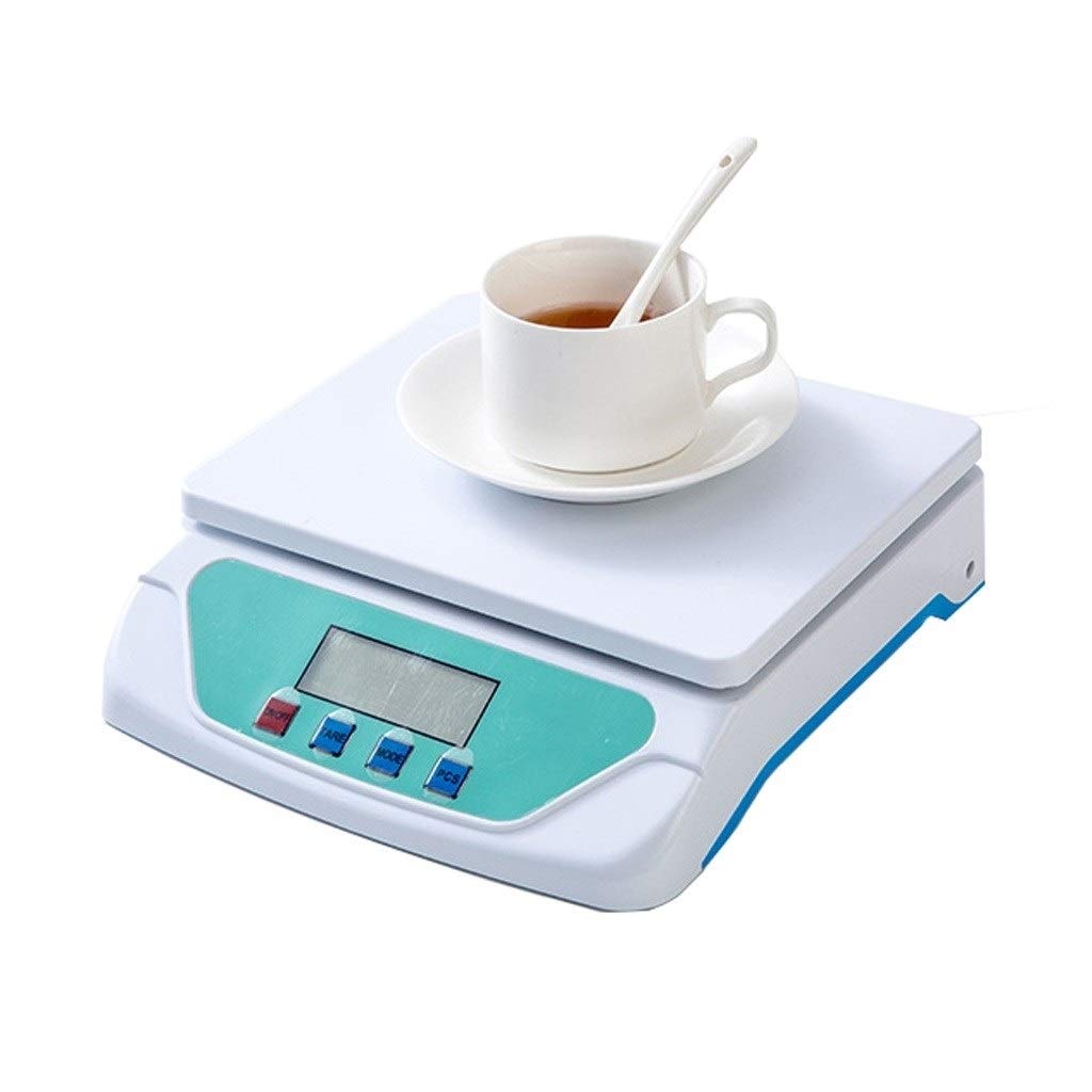 Bilancia da cucina elettronica 22 libbre / 10 kg Bilancia digitale per pesare alimenti Piattaforma più grande e display retroilluminato Bilancia elettronica Bilancia bianca, 40 kg x 1 g