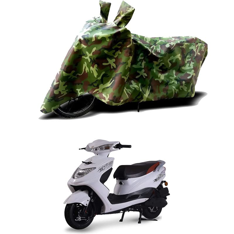Image of 100% Water Resistant Full Bike Scooty Two Wheeler Body Cover Compatible for Ampere Zeal EX /UV-Rays /Heat Protection /Birds Dropping /Scratchproof /Dust Proof /Waterproof /All Varients[Green MJ]