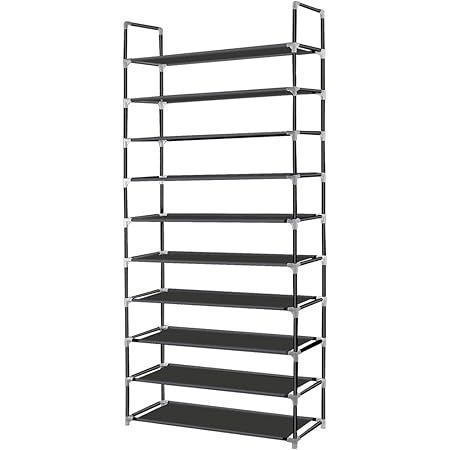 Amazon シューズラック 10段 靴 ラック 大容量 靴棚 靴 収納 組み立て式 玄関収納 優れた安定性 シューズラック オンライン通販