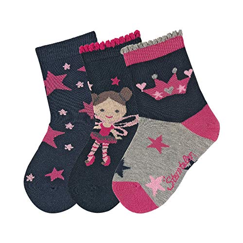 Preisvergleich Produktbild Sterntaler Unisex Baby Socken Söckchen 3er-pack Sterne, Blau (Marine), 18