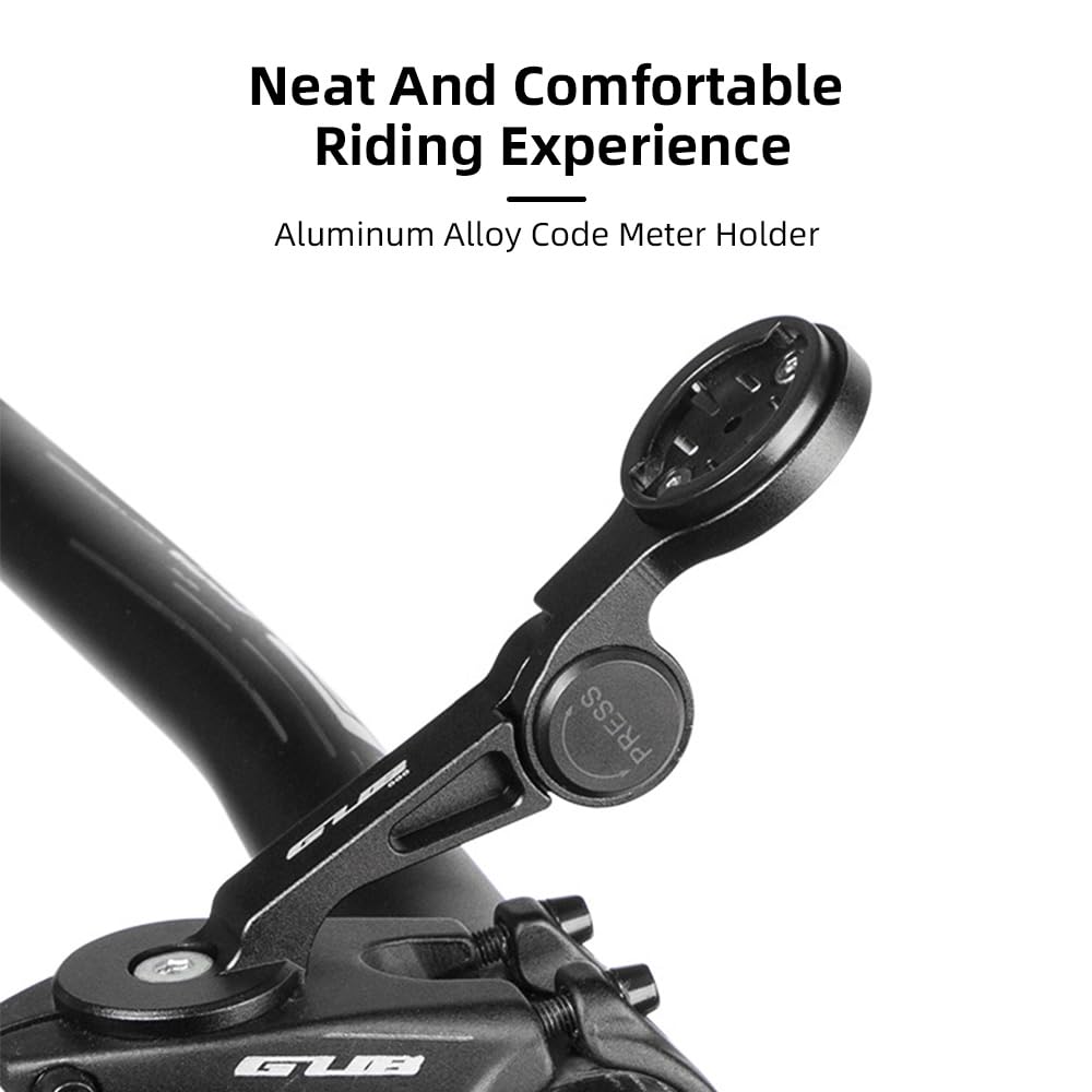 Bike Computer Mount Aluminum Alloy Mounting Bracket for Guages Adjustable Bike Front Handlebar Extended Holder