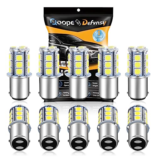 Qoope BA15D 12V LED Bulb for RV Interior (10 Pack)