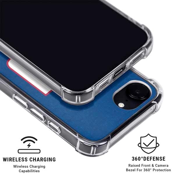 Skinit Clear Phone Case Compatible with iPhone 16e - Officially Licensed NFL New York Giants Distressed Design