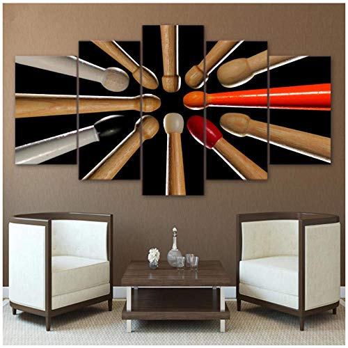IGZAKER Wall Art Pictures Home Decor Living Room HD Printed Canvas Wooden Drum