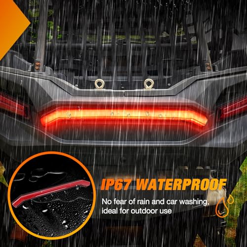 Image of Nilight UTV Center Tail Light Rear Taillight LED Brake Lights Red Compatible with Polaris RZR XP1000 Turbo Sportsman Accessories 2019 2020 2021 2022 2023