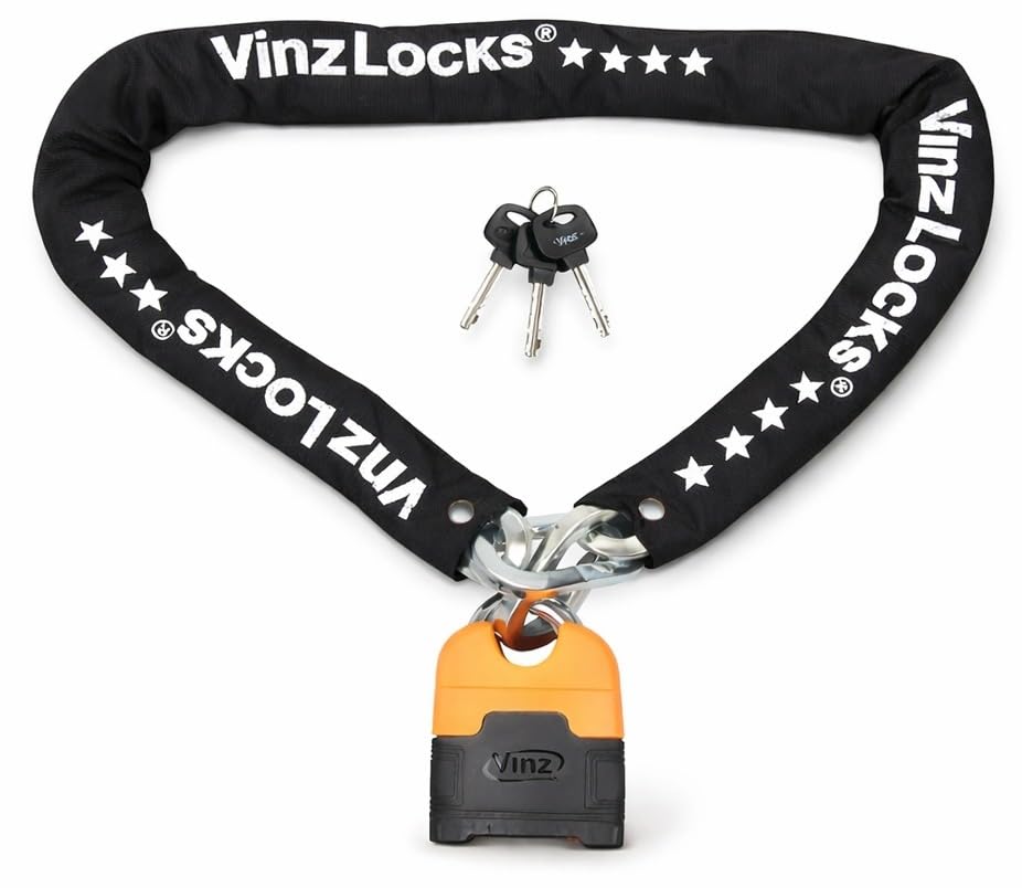 VINZ Makalu Antivol Moto ART4 | Cadenas de chaîne ø10,5mm | Certification Art 4 | Verrou de Scooter, vélo électrique & E-Scooter | 120-300 cm (120 cm)