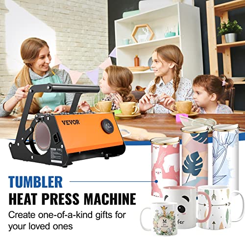 Vevor Tumbler Heat Press, 30Oz Mug Heat Press Machine Sublimation Transfer 11-15Oz 16-25Oz 30Oz Straight Skinny Tumblers, Cup Heat Press With Heat-Resist Gloves & Tape, Diy Ceramic Mugs Cups Glasses #TOP1