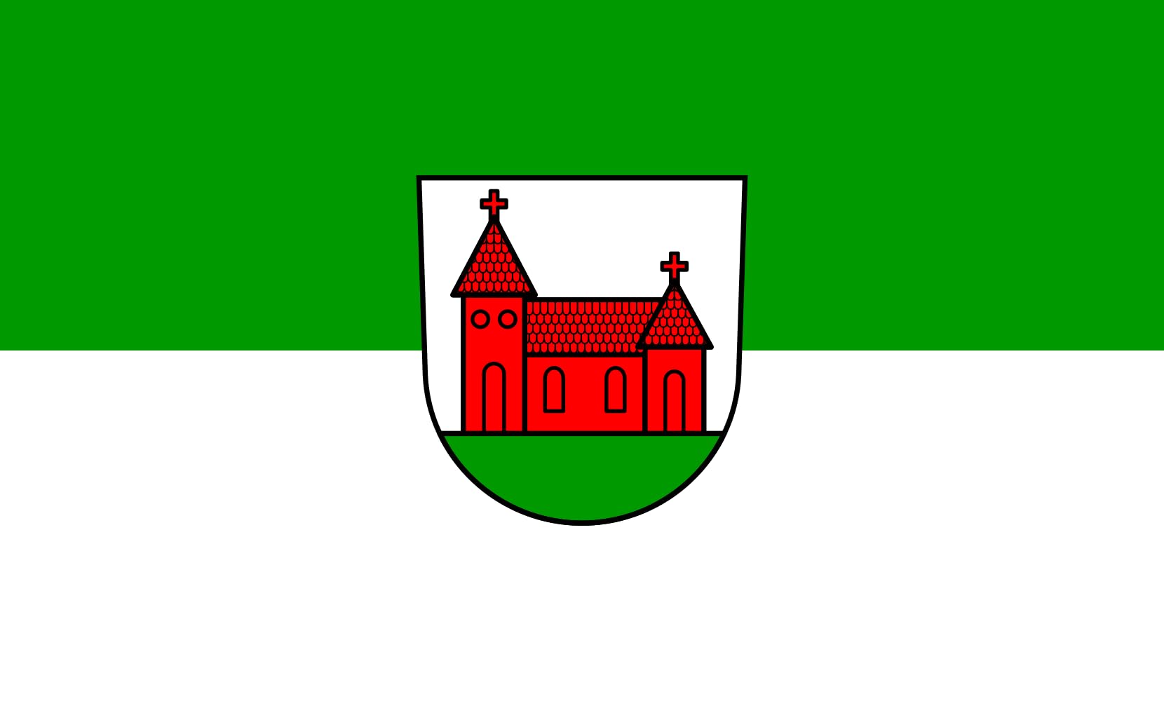 Drapeau Neunkirchen paysage 1.35m² anti-effilochage pour vents modérés