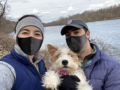 Borgasets Face Mask Reusable For Men Women Youth Black Adjustable Breathable Comfort Sport Mask Full Washable Safety Exercise Face Masks For Home Office Work Outdoors, 3 Pack (Black) #TOP1