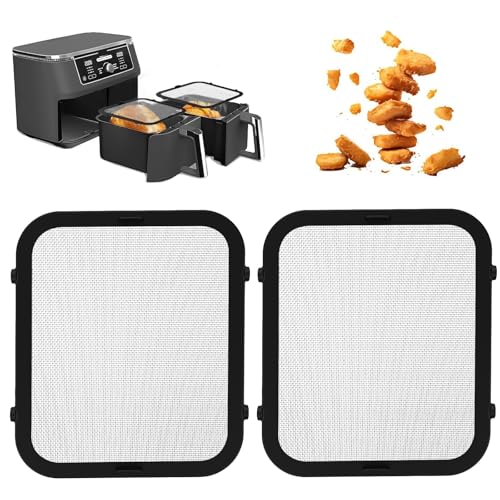2 Stück Magnetischer Spritzschutz für Ninja Foodi Max Dual Zone AF400EU & AF451EU Edelstahl Spritzschutz für Ninja Heißluftfritteuse Zubehör Fettspritzschutz Zubehör für Ninja Heizspirale
