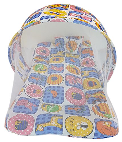 Image of Amardeep and Co Toddler Mattress with Mosquito and Insect Protection Net 70 * 40 cms (Animal Purple)