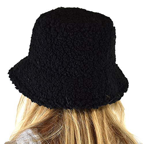 C.C FBA_BR_ KP008-BK Women'S Winter Faux Fur Teddy Style Fisherman Bucket Hat thumb #3