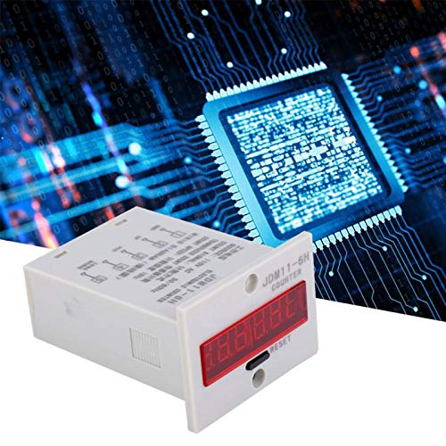 Image of Electronic Counter,JDM11-6H Electronic Counter 6 Digits LED Digital Display Counter Relay Transducer Count(AC110V)