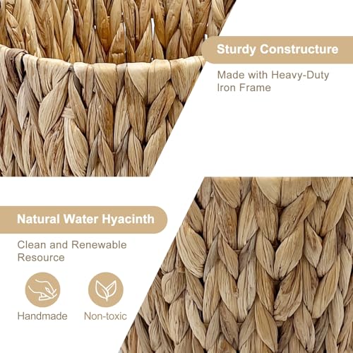 Caneca de basura de fibra natural de 7.5x6.5x11 in miniatura 5