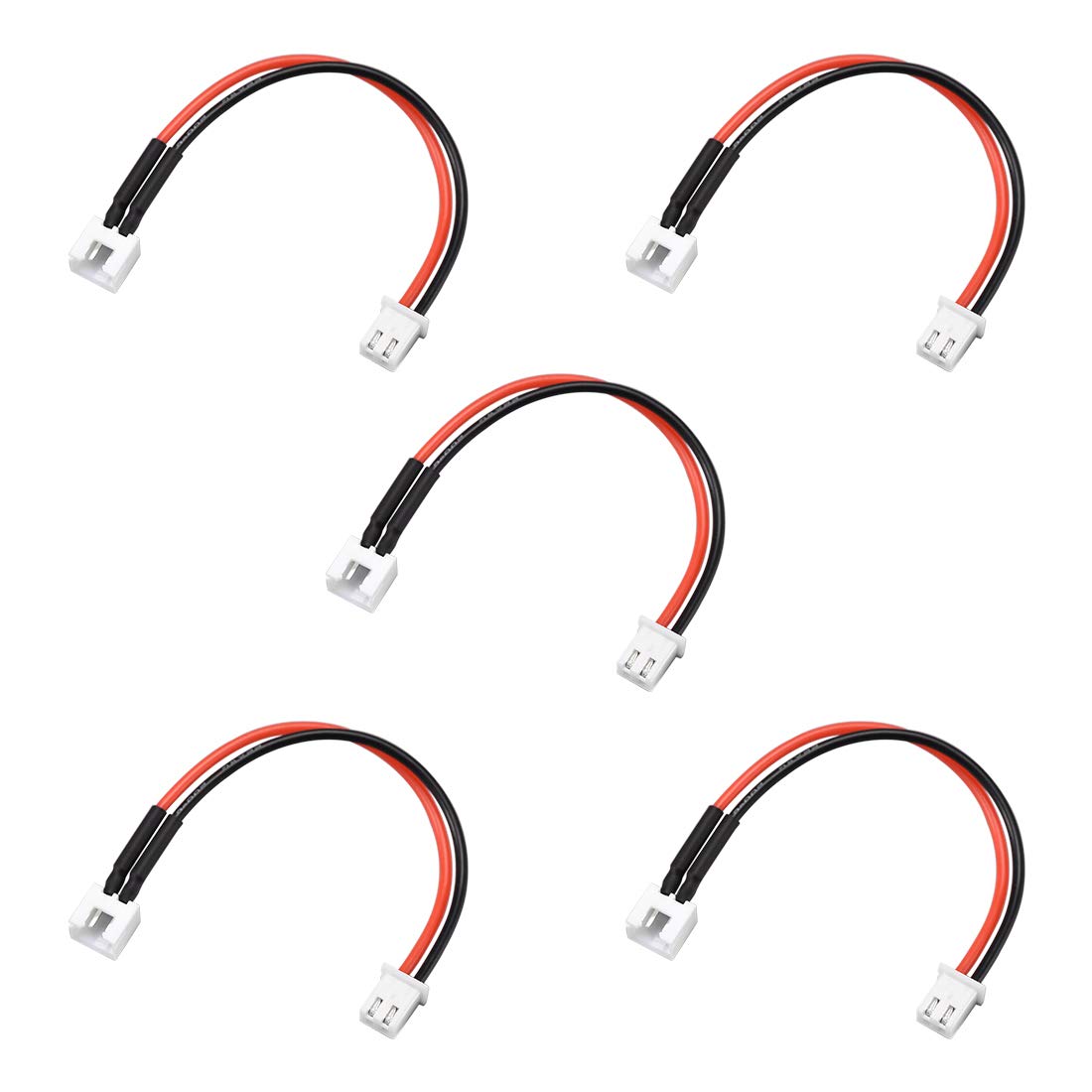 Cable de extensión de enchufe de equilibrio 1S uxcell, pack de 5 unidades de 10cm de 22AWG 4