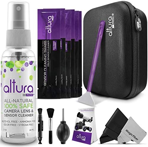 Altura Photo Professional Full Frame Sensor Cleaning Kit - Camera Cleaning Kit for FF DSLR & Mirrorless Cameras - w/Sensor Cleaning Swabs & Case, Works as Camera Lens Cleaning Kit, Sensor Cleaner