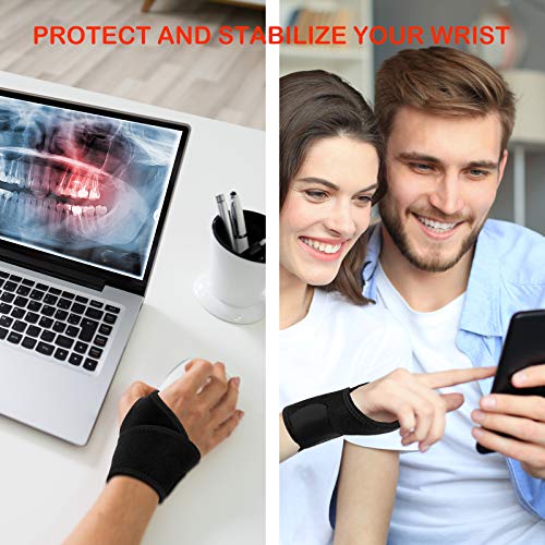 Carpal Tunnel Wrist Brace For Work - 𝗠𝗲𝗻 𝗔𝗱𝗷𝘂𝘀𝘁𝗮𝗯𝗹𝗲 𝗪𝗿𝗶𝘀𝘁 𝗦𝘂𝗽𝗽𝗼𝗿𝘁 For Tendinitis And Sprains Arthritis Pain Relief, Women Wrist Wraps Fit Left Hand And Right Hand For Out Sport #TOP4