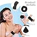 Araluky 7Pc Headband and Wristband Set for Skincare, Face Washing, Makeup Removal - Includes Terry Cloth Headbands, Facial Sponges, and Powder Puffs in Black