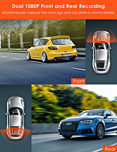 Vantrue S1 4K Dual Dash Cam Built In Gps, Front And Rear Dual 1080P Dash Camera With 24 Hours Parking Mode, Sony Night Vision, Motion Detection, Capacitor, Single Front 60Fps, Support 256Gb Max #TOP2
